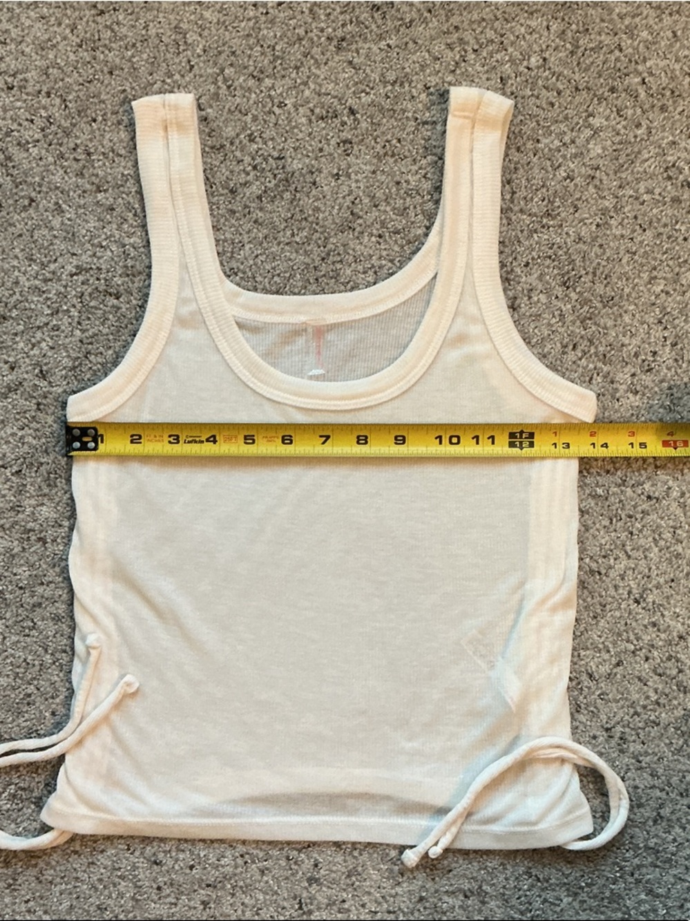 New FP Movement by Free People Scoop Tank with Side Ties ~ Cream - Picture 4 of 7